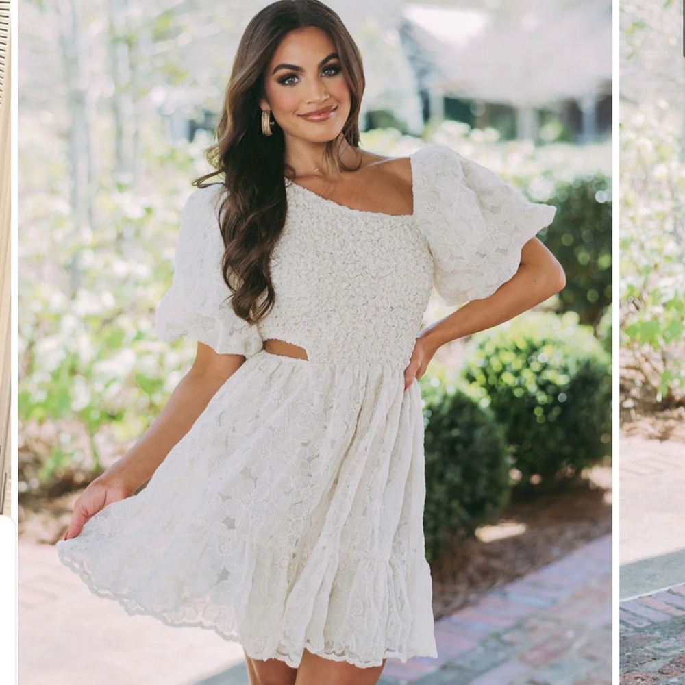 Floral Embroidered Asymmetrical Dress